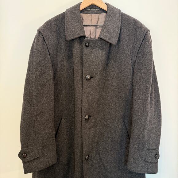 VTG Steinbock Original Coat Men's Loden Coat Wool Alpaca Grey Charcoal Vintage - Picture 3 of 16